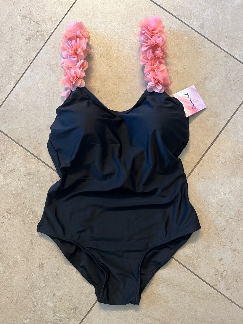 3D Floral Straps Scoop Back
Swimsuit by Chicwish
